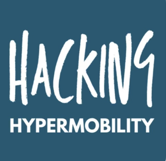 Green background with white text: Hacking Hypermobility